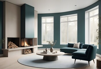 Photo modern style conceptual interior room 3d illustration