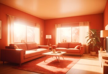 Photo modern style conceptual interior room 3d illustration