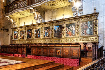 Obraz premium Interior of the New Cathedral of Coimbra, Se Nova de Coimbra in Portugal