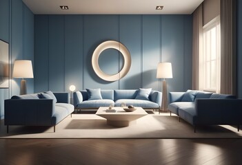 Photo modern style conceptual interior room 3d illustration