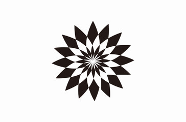 Obraz premium Blooming lotus flower pattern in classic style, illustration design logo