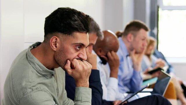 Unemployed Job Seekers. Bored People Waiting
