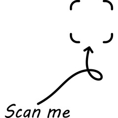 Scan me. Scan QR Code. QR Code Set. Template Scan Qr Code for Smartphone. Vector Icon