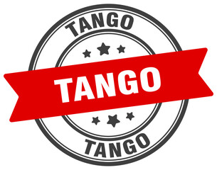 tango stamp. tango label on transparent background. round sign
