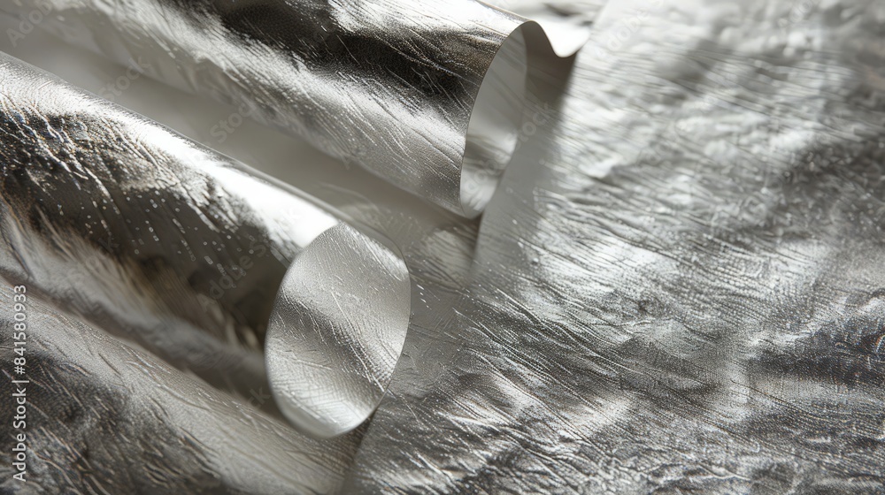 Poster design a metallic paper texture with a subtle sheen, combining the look of paper with a hint of refl