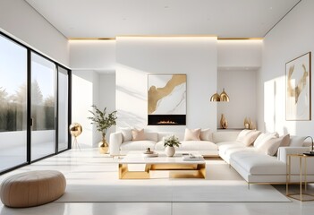 Photo modern style conceptual interior room 3d illustration