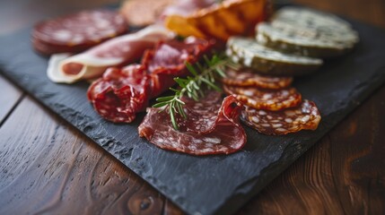 Obraz premium A Symphony of Flavors: A Gourmet Charcuterie Board