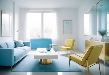 Photo modern style conceptual interior room 3d illustration