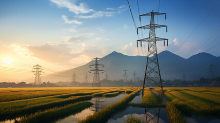 High-Voltage Power Lines: A Panoramic View of Sustainable Energy Technology
