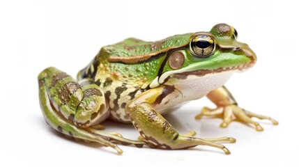 Obraz premium Edible Frog full body clearly photo on white background , 