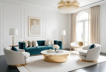 Fototapeta premium Photo modern style conceptual interior room 3d illustration