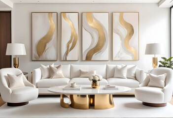Photo modern style conceptual interior room 3d illustration