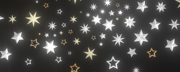 Holiday golden decoration, glitter frame isolated -