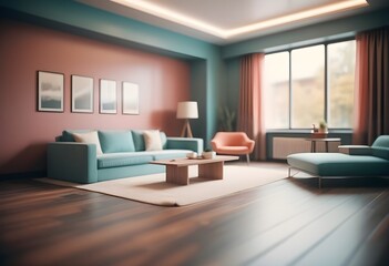 Fototapeta premium Photo modern style conceptual interior room 3d illustration