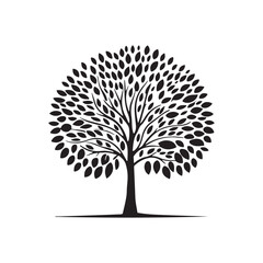 Mango tree Silhouette vector Design.