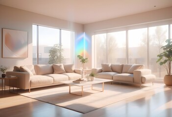 Photo modern style conceptual interior room 3d illustration