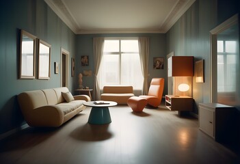 Fototapeta premium Photo modern style conceptual interior room 3d illustration