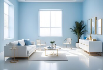 Photo modern style conceptual interior room 3d illustration