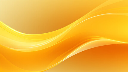 Abstract yellow background with smooth waves and gradients creates an elegant presentation or branding design.