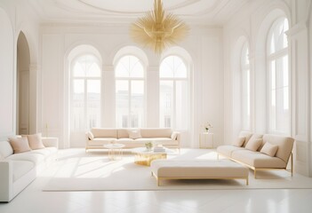 Photo modern style conceptual interior room 3d illustration