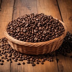 Fototapeta premium coffee beans in a bowl