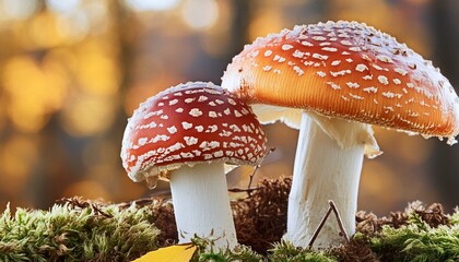 Obraz premium Toadstool Vibrant Toadstool Macro: A Close Encounter with Nature's Palette