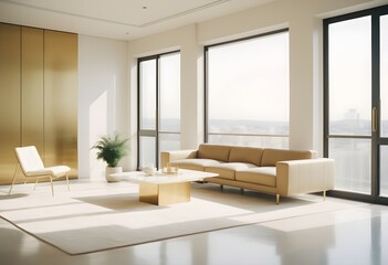 Photo modern style conceptual interior room 3d illustration