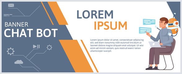 Conversational AI chatbot Hand drawn banner