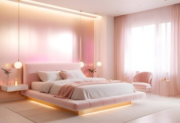 Photo modern style conceptual interior room 3d illustration