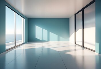 Fototapeta premium Photo modern style conceptual interior room 3d illustration