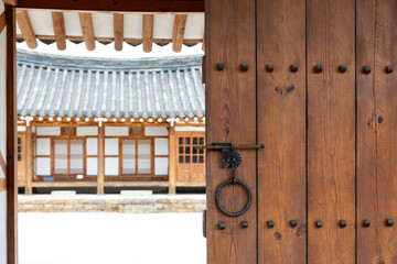 the windows and gates of a traditional Korean house © mj