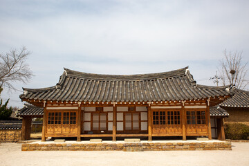 Traditional Korean Architectural Style Hanok Housing Landscape