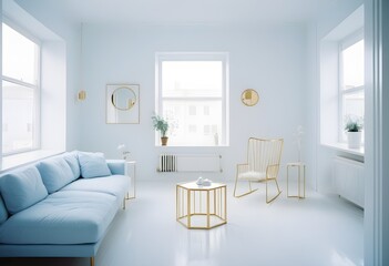 Photo modern style conceptual interior room 3d illustration