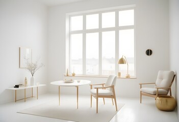 Photo modern style conceptual interior room 3d illustration