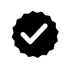 approval check mark vector on white background