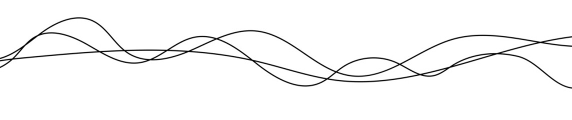 Thin curved wavy lines