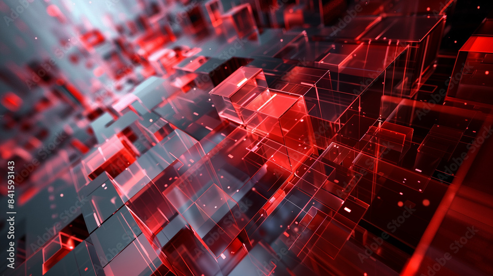 Poster abstract red technology 3d background. futuristic background for your design