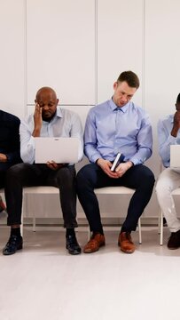 Unemployed Job Seekers. Bored People Waiting