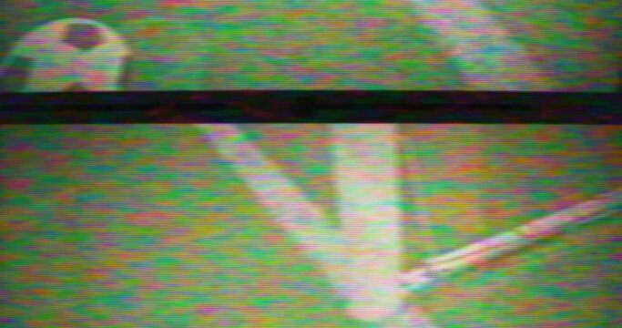 Soccer VHS - Almost a goal &hellip; Damaged VHS tape or defective analog  TV set - Slow-mo - VFX