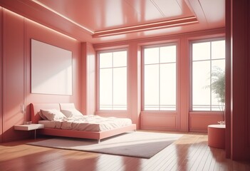 Photo modern style conceptual interior room 3d illustration
