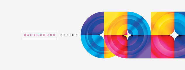 Obraz premium Circle abstract background. Wallpaper, banner, background, landing page, wall art, invitation, print, poster