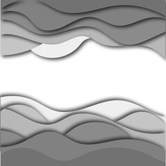 Obraz premium 3D abstract background with gray paper cut shapes. Vector layout design for business presentations, flyers, posters. Eps 10