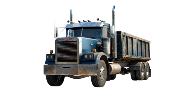A truck isolated on white transparent background, PNG File. Perfect for clipart