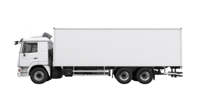 A truck isolated on white transparent background, PNG File. Perfect for clipart