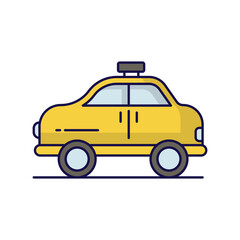 taxi icon with white background vector stock illustration