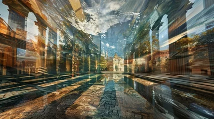 An illusion of a mirage within a mirage layers of unreal images overlapping and intertwining. © Justlight
