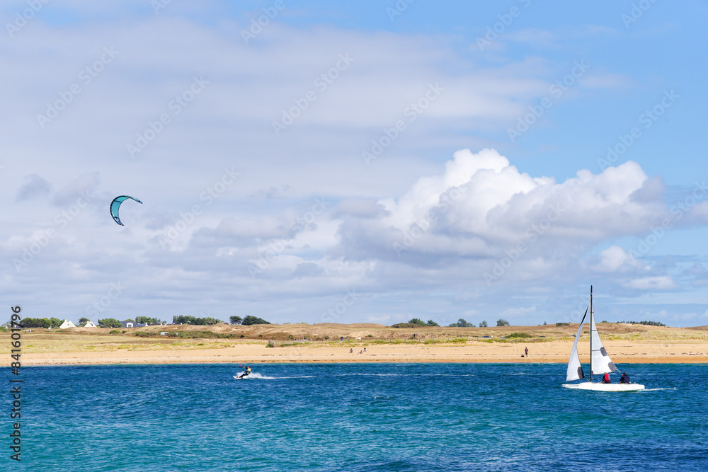 Wall mural Mouth of the Etel river in Brittany region	