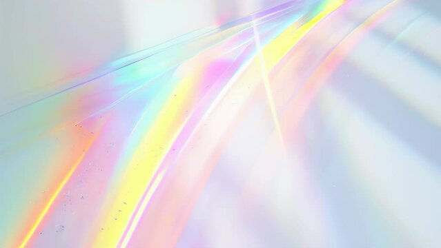abstract prism light rainbow reflection background with vibrant holographic pastel colors, creating stunning and dreamy visual effect, digital art, fashion design, shiny flare glossy texture