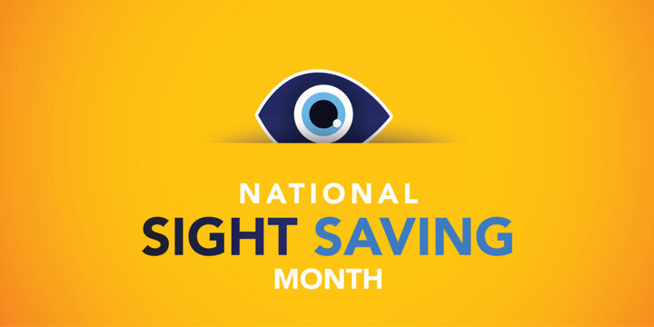 August is sight saving month observed every year in August. background, banner, card, poster, template. The celebration aims to emphasize the importance of protecting and taking good care of the eyes.