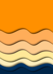 Vector background with paper-cut colored shapes. 3D abstract paper style, design layout for business presentations, flyers, posters, prints, decorations, cards, brochure cover. Eps10